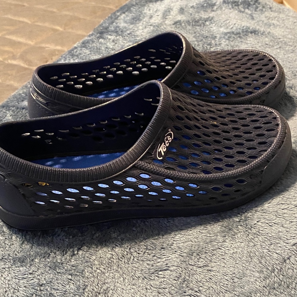 Teva Navy Perforated Slip-On Clogs